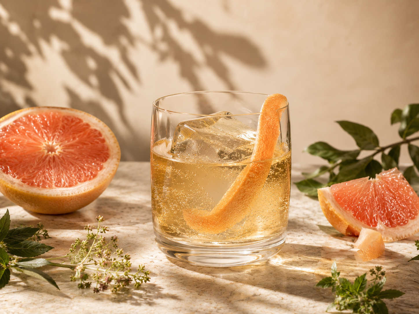 White Negroni 0,0 % avec zeste de pamplemousse